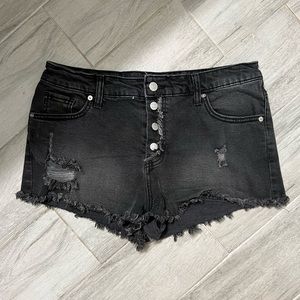 Black Denim Shorts. Size 12